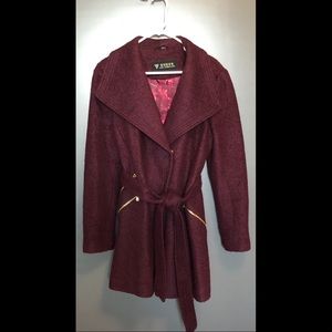 Guess Women’s Burgundy Wrap Coat